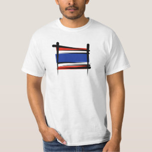 Thailand-Bürsten-Flagge T-Shirt