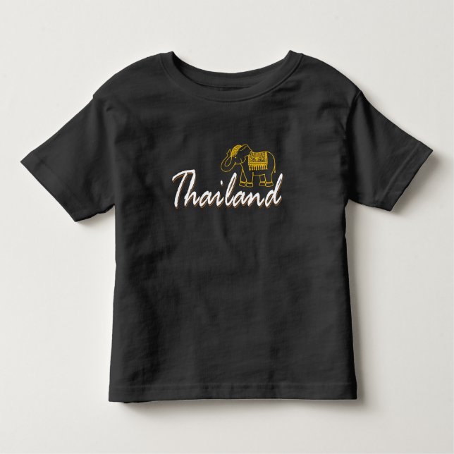 Thailand Elefante Ferienreisen Erinnerungen Asien Kleinkind T-shirt (Vorderseite)