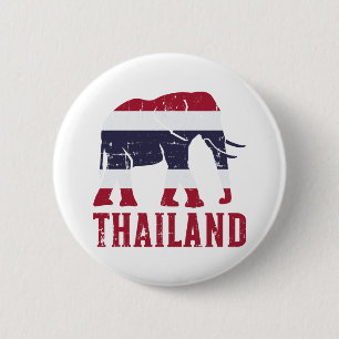 Thailand Elefantenflagge Button