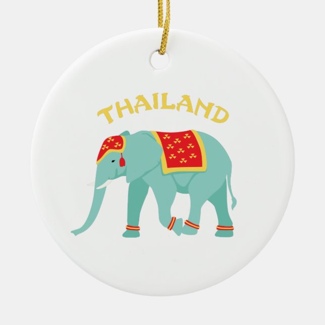 Thailand Elephant Keramik Ornament (Vorne)