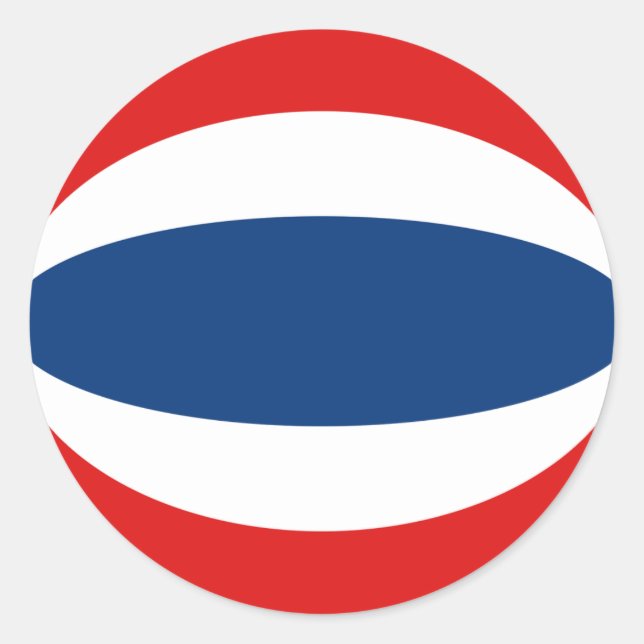 Thailand Fisheye Flag Sticker (Vorderseite)