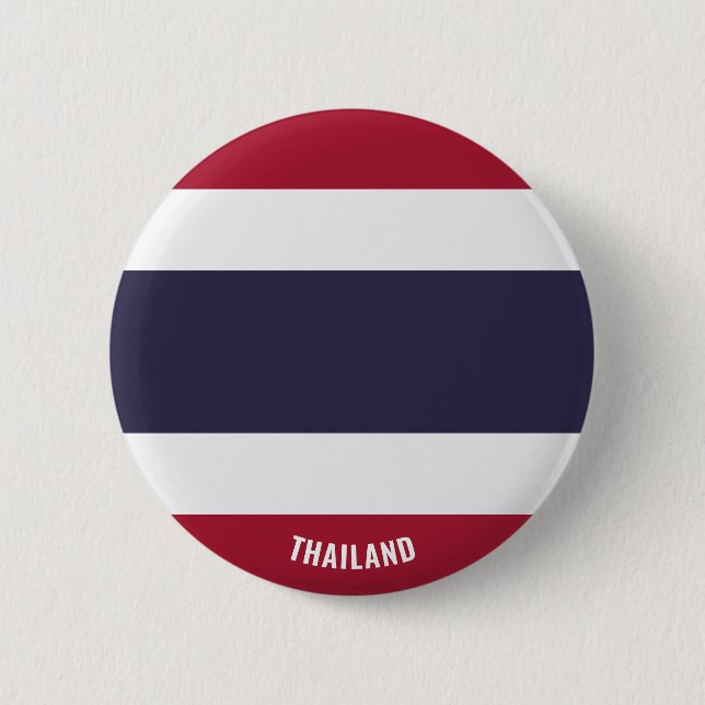 Thailand Flag Charming Patriotic Button (Vorderseite)
