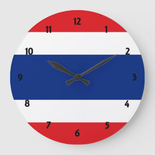 thailand flag große wanduhr