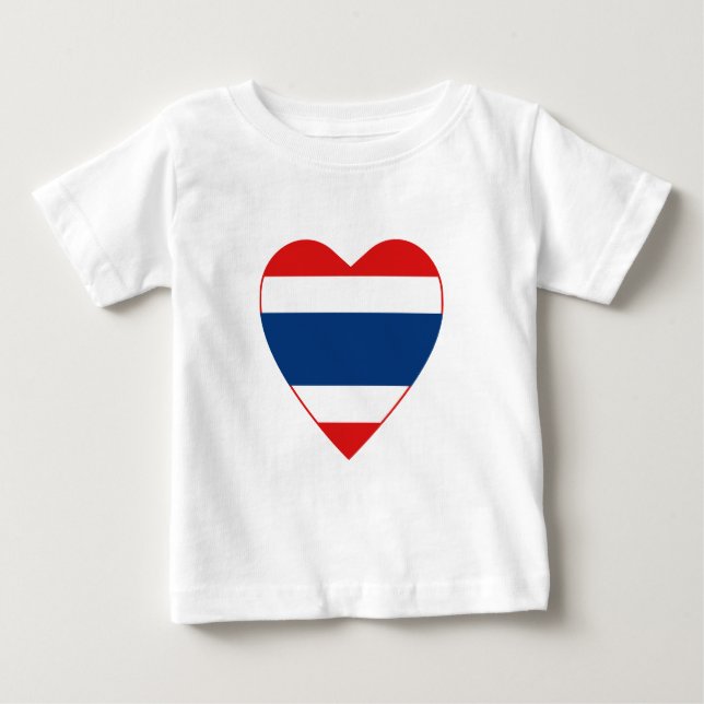 Thailand Flag Herz T - Shirt (Vorderseite)