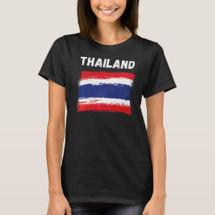 Thailand Flag Holiday Vintag Grunge Thai Fahne T-Shirt