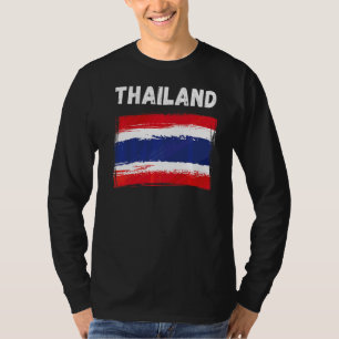 Thailand Flag Holiday Vintag Grunge Thai Fahne T-Shirt