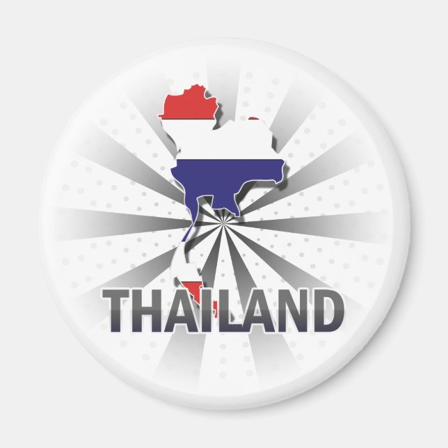 Thailand Flag Map 2.0 Magnet (Vorne)