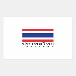 Thailand-Flagge Rechteckiger Aufkleber