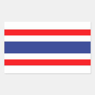 Thailand-Flagge Rechteckiger Aufkleber