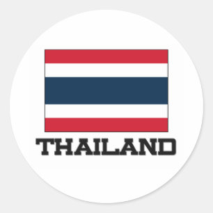 Thailand-Flagge Runder Aufkleber