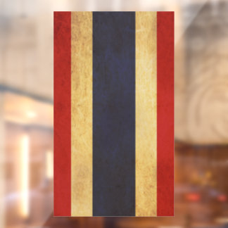 Thailand-Flagge Vintage-Design Fensteraufkleber