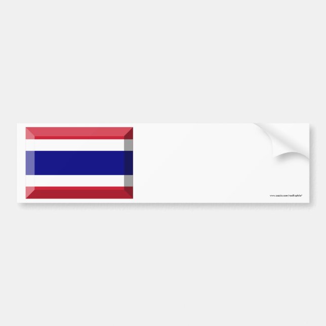 Thailand-Flaggen-Juwel Autoaufkleber (Vorne)