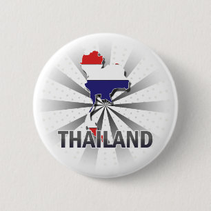 Thailand-Flaggen-Karte 2,0 Button