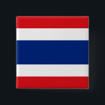 Thailand-Flaggen-Knopf Button<br><div class="desc">Knopf mit der Flagge von Thailand.</div>