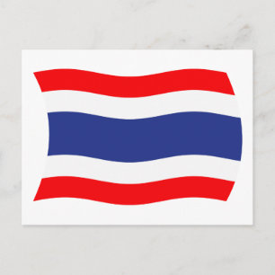 Thailand-Flaggen-Postkarte Postkarte