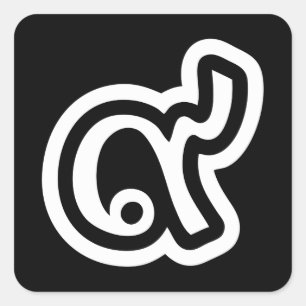 Thailand-Glückszahl 9/neun/9 (Gao/Kao) Quadratischer Aufkleber