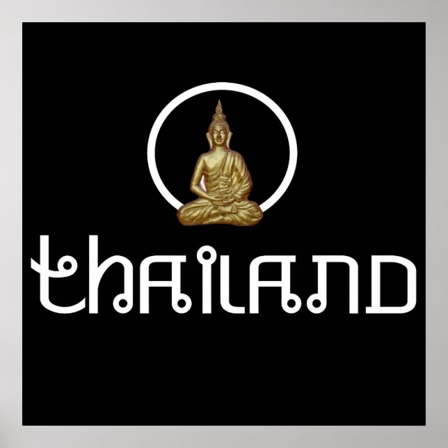 Thailand Gold Statue Poster (Vorne)