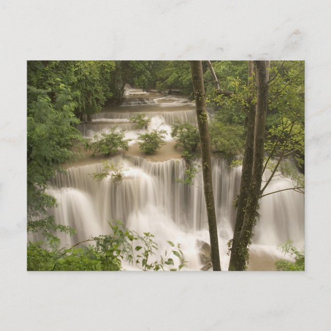 Thailand, Huai Mae Khamin Wasserfall Postkarte (Vorderseite)