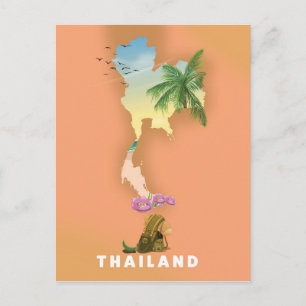 Thailand illustrierte Karte