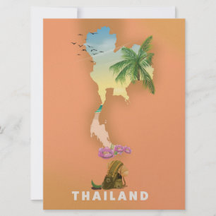 Thailand illustrierte Karte