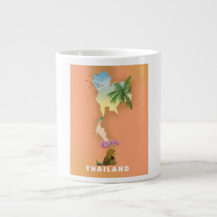 Thailand illustrierte Karte Jumbo-Tasse