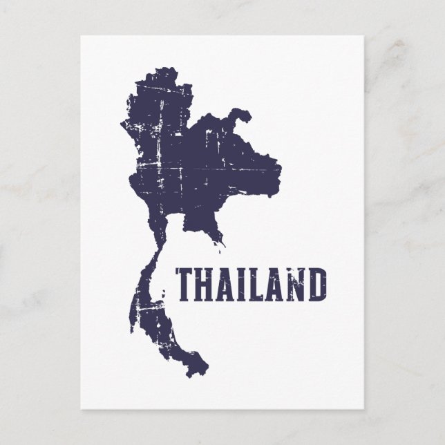 Thailand-Karte Postkarte (Vorderseite)
