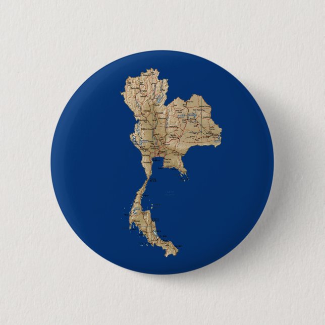 Thailand-Karten-Knopf Button (Vorderseite)