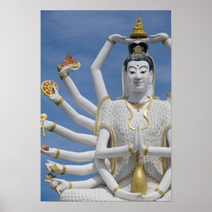 Thailand, Ko Samui (auch Koh Samui). Wat Plai Poster