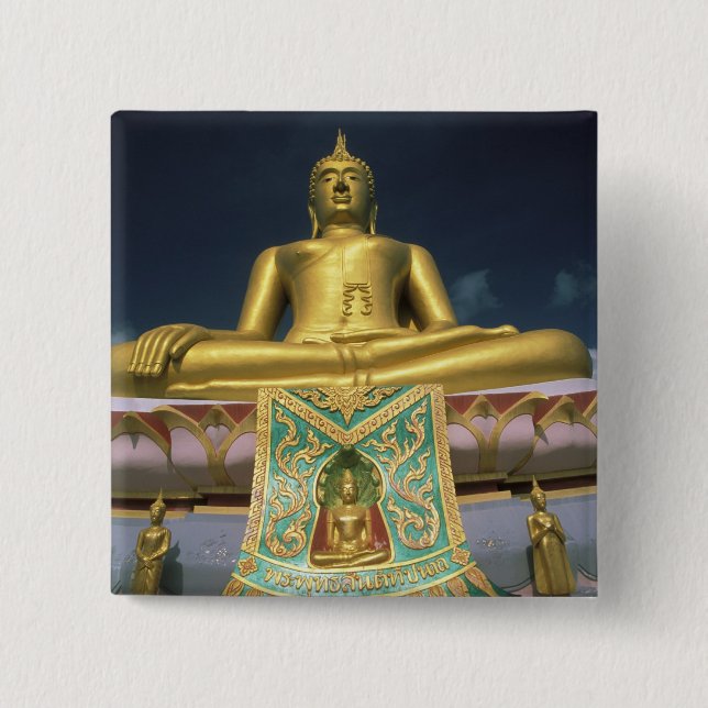 Thailand, Koh Samui Island. Großer Buddha. Button (Vorderseite)