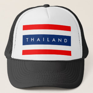 Thailand-Landesflaggenationssymbol-Namentext Truckerkappe
