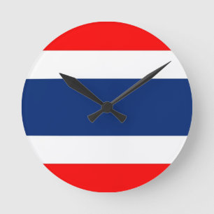 Thailand-Landesflaggeuhr Runde Wanduhr