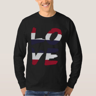 Thailand Liebe Flagge Urlaub Reise Asien T-Shirt