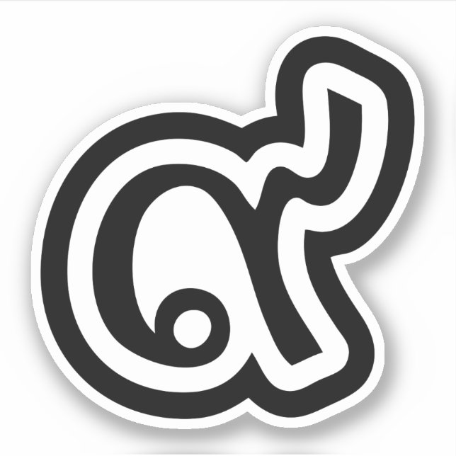 Thailand Lucky Number 9 / Nine / ๙ (Gao/Kao) Thai Aufkleber (Vorderseite)