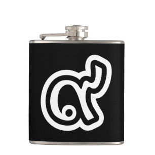 Thailand Lucky Number 9 / Nine / ๙ (Gao/Kao) Thai Flachmann