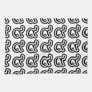 Thailand Lucky Number 9 / Nine / ๙ (Gao/Kao) Thai Geschirrtuch