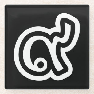 Thailand Lucky Number 9 / Nine / ๙ (Gao/Kao) Thai Glasuntersetzer