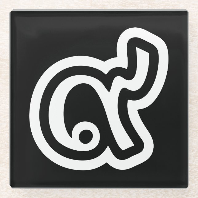 Thailand Lucky Number 9 / Nine / ๙ (Gao/Kao) Thai Glasuntersetzer (Vorderseite)