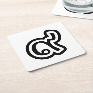 Thailand Lucky Number 9 / Nine / ๙ (Gao/Kao) Thai Rechteckiger Pappuntersetzer