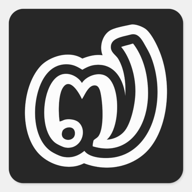 Thailand Nr. 7 / Sieben / ๗ (Jed/Chet) Thai Quadratischer Aufkleber (Vorderseite)