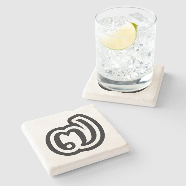 Thailand Nr. 7 / Sieben / ๗ (Jed/Chet) Thai Steinuntersetzer (Seitenansicht)