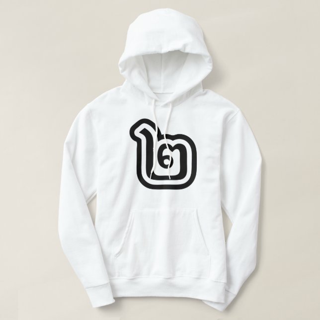 Thailand Nummer 2 / Zwei / ๒ (Song) Thailändisches Hoodie (Design vorne)