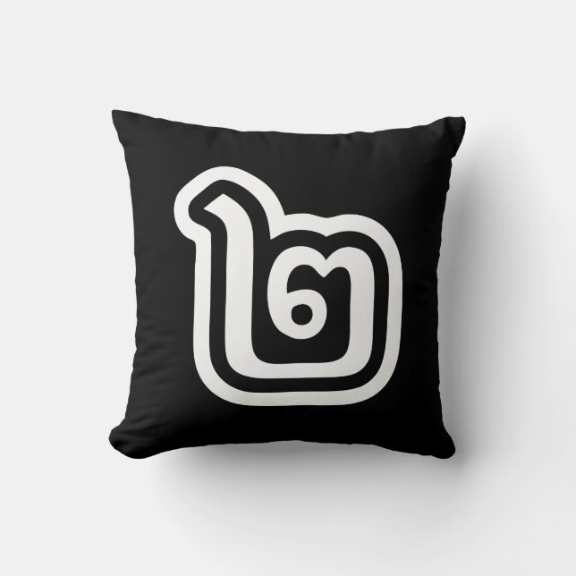 Thailand Nummer 2 / Zwei / ๒ (Song) Thailändisches Kissen (Vorderseite)