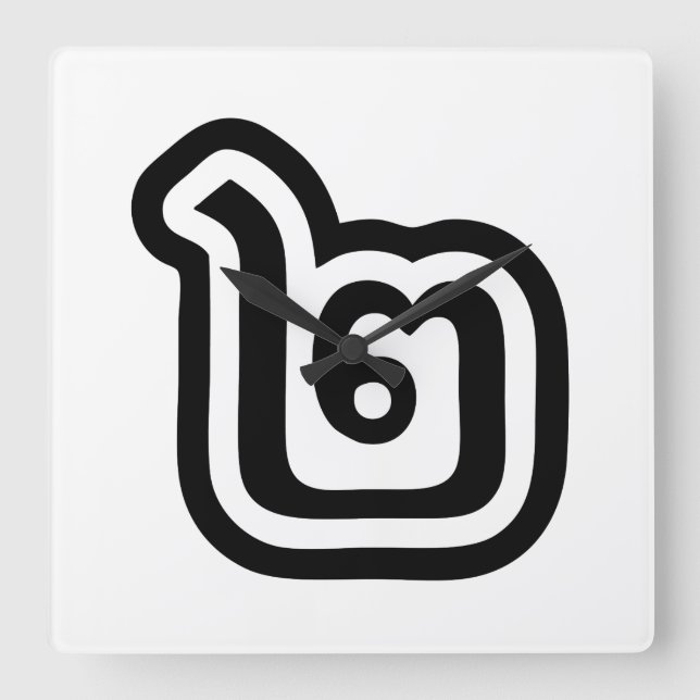 Thailand Nummer 2 / Zwei / ๒ (Song) Thailändisches Quadratische Wanduhr (Vorderseite)