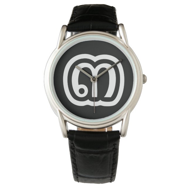 Thailand Nummer 3 / Drei / ๓ (Sam) Thai Script Armbanduhr (Vorderseite)