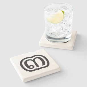 Thailand Nummer 3 / Drei / ๓ (Sam) Thai Script Steinuntersetzer