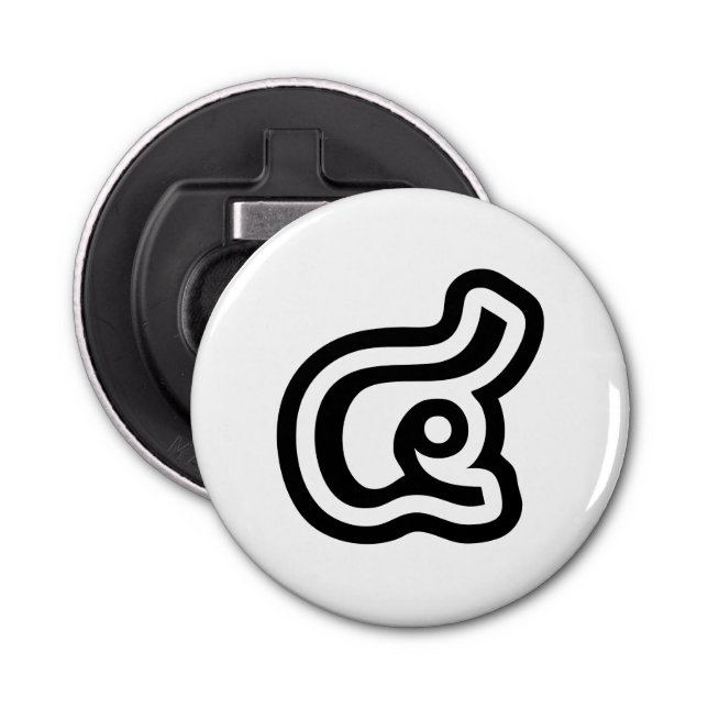 Thailand Nummer 4 / Vier / ๔ (siehe/Si) Thailändis Flaschenöffner (Vorderseite)