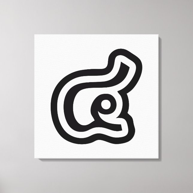 Thailand Nummer 4 / Vier / ๔ (siehe/Si) Thailändis Leinwanddruck (Vorderseite)