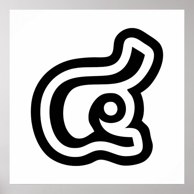 Thailand Nummer 4 / Vier / ๔ (siehe/Si) Thailändis Poster (Vorne)