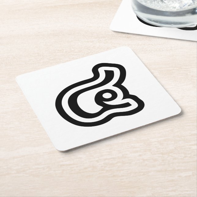 Thailand Nummer 4 / Vier / ๔ (siehe/Si) Thailändis Rechteckiger Pappuntersetzer (angewinkelt)