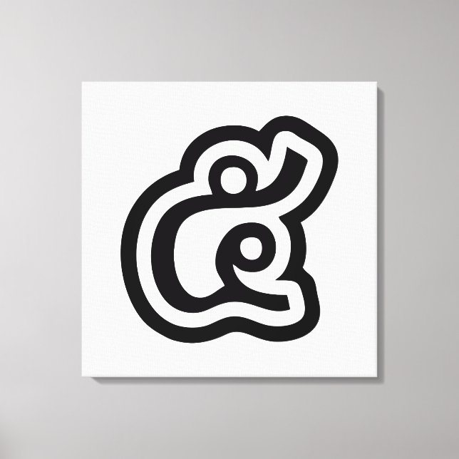 Thailand Nummer 5 / Fünf / ๕ (Haa/Ha) Thailändisch Leinwanddruck (Vorderseite)